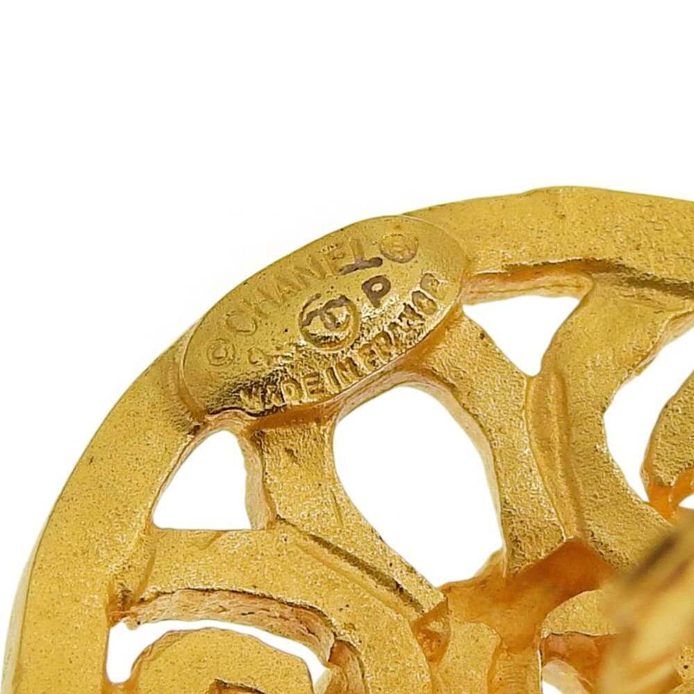 CHANEL Gold Logo Earrings - Picture 7 of 8